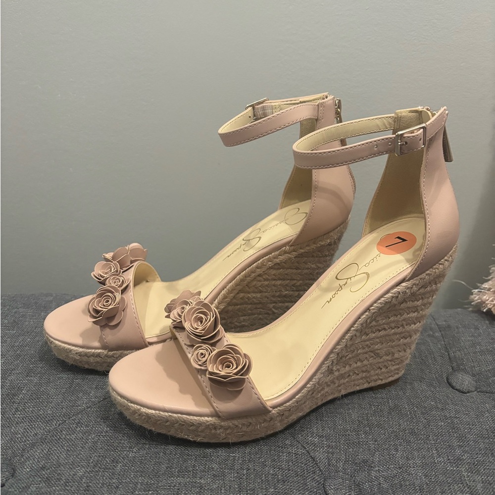 Jessica Simpson Pink Wedge Sandals